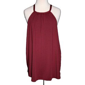 NWT Loveu.Dear Women's Camisole Tank Top Flared Swing Burgundy Size Small S NEW